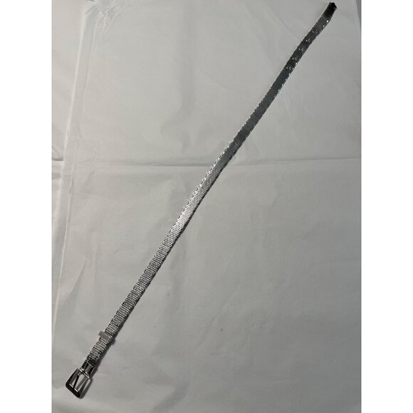 Whiting and Davis Vintage Silver Metal Mesh Belt Size Small - Picture 8 of 11